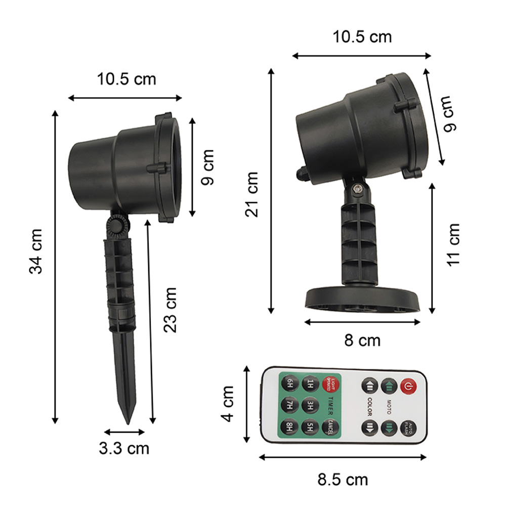 Proyector Luz LED Multipunto Exterior Interior + Control Remoto 1650